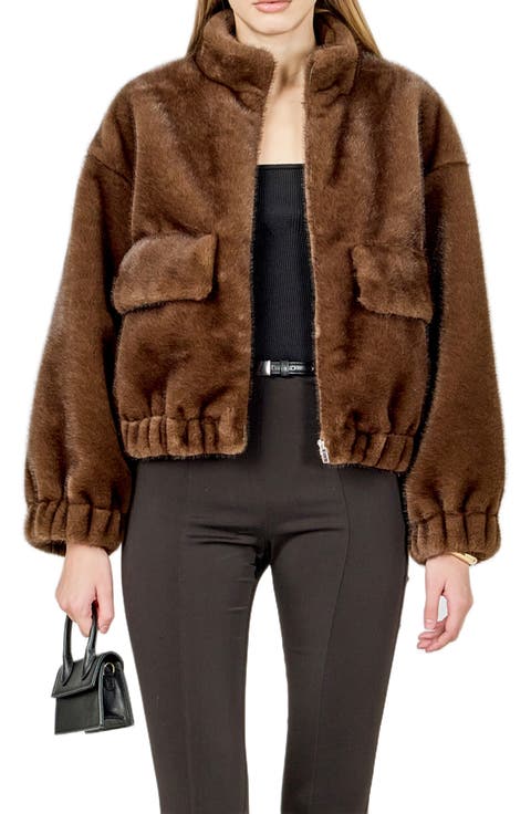 Faux Fur Bomber Jacket