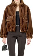 Endless Rose Faux Fur Bomber Jacket