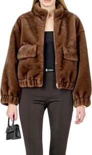 Endless Rose Faux Fur Bomber Jacket