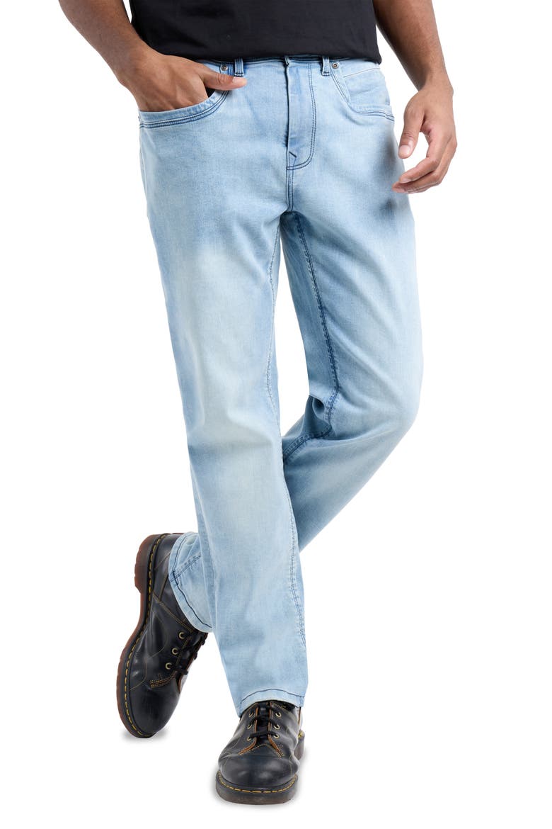 Supersoft Relaxed Slim Fit Skinny Jeans, Alternate, color, LIGHT BLUE