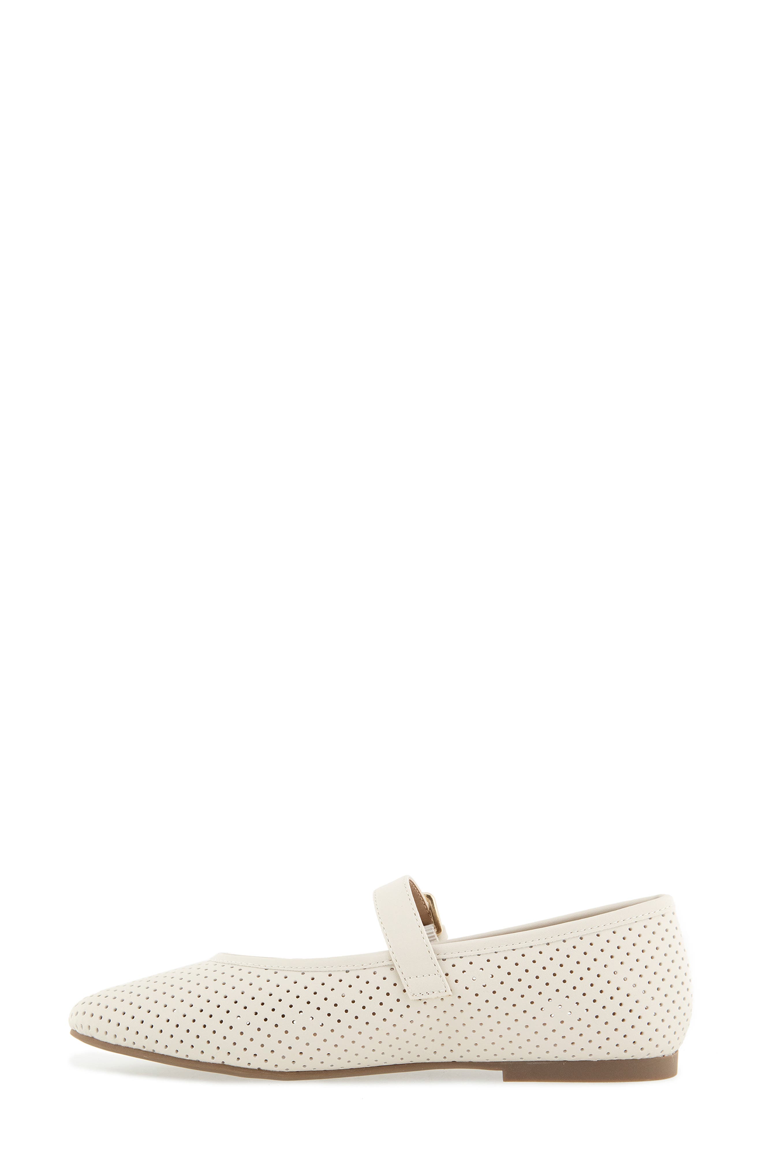 Esprit Deacon Perforated Mary Jane Flat, Alternate, color, Ivory Pu