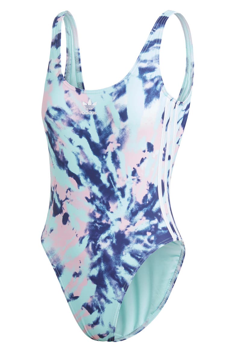 Tie Dye One-Piece Swimsuit, Alternate, color, MULTICOLOR/BLUE/PINK/ INDIGO