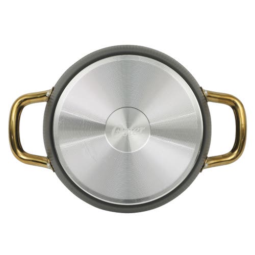 Oster Abbottsford 7 Quart Nonstick Aluminum Dutch Oven With Glass Lid In Black