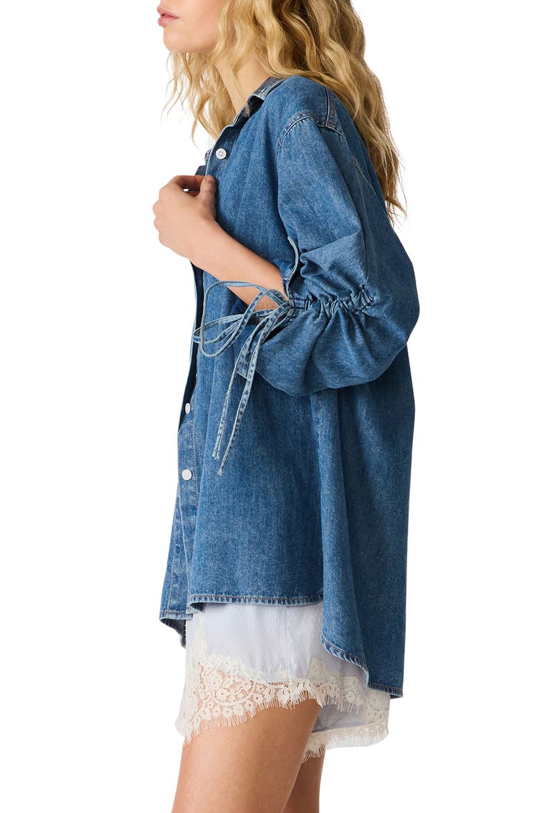 Merrit Denim Button-Up Shirt, Alternate, color, ARCTIC BLUE