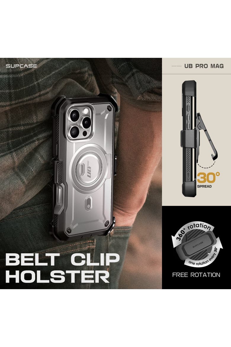 iPhone 16 Pro Max 6.9 inch Unicorn Beetle PRO MAG Rugged MagSafe Case, Alternate, color, Titanium Gray