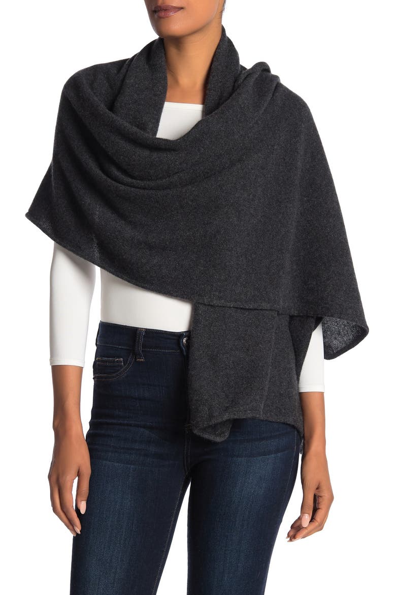 Cashmere Wrap, Main, color, HT CHARCOAL