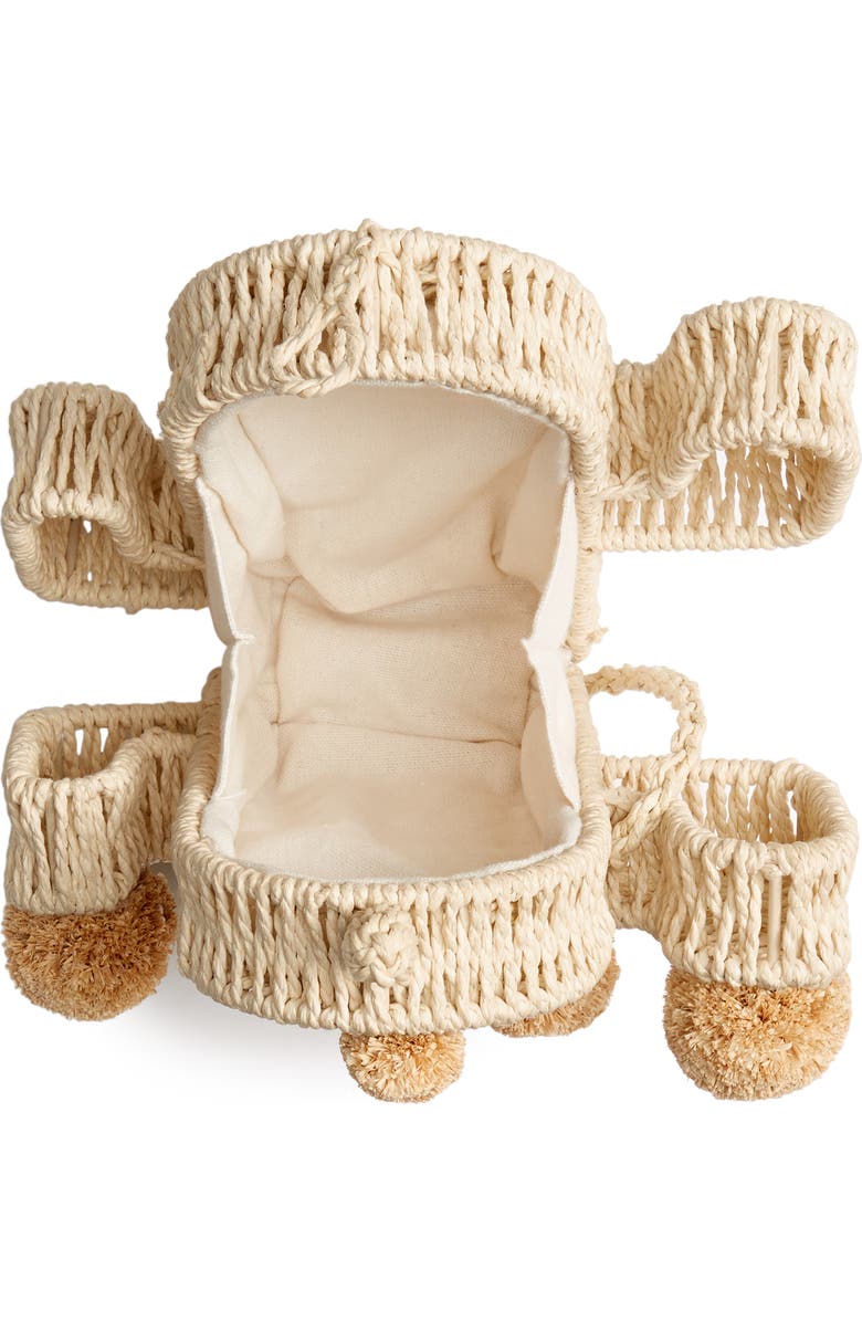 Knotty Cactus Straw Crossbody Bag, Alternate, color,