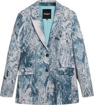Desigual Floral Mixed Print Stretch Cotton Jacket