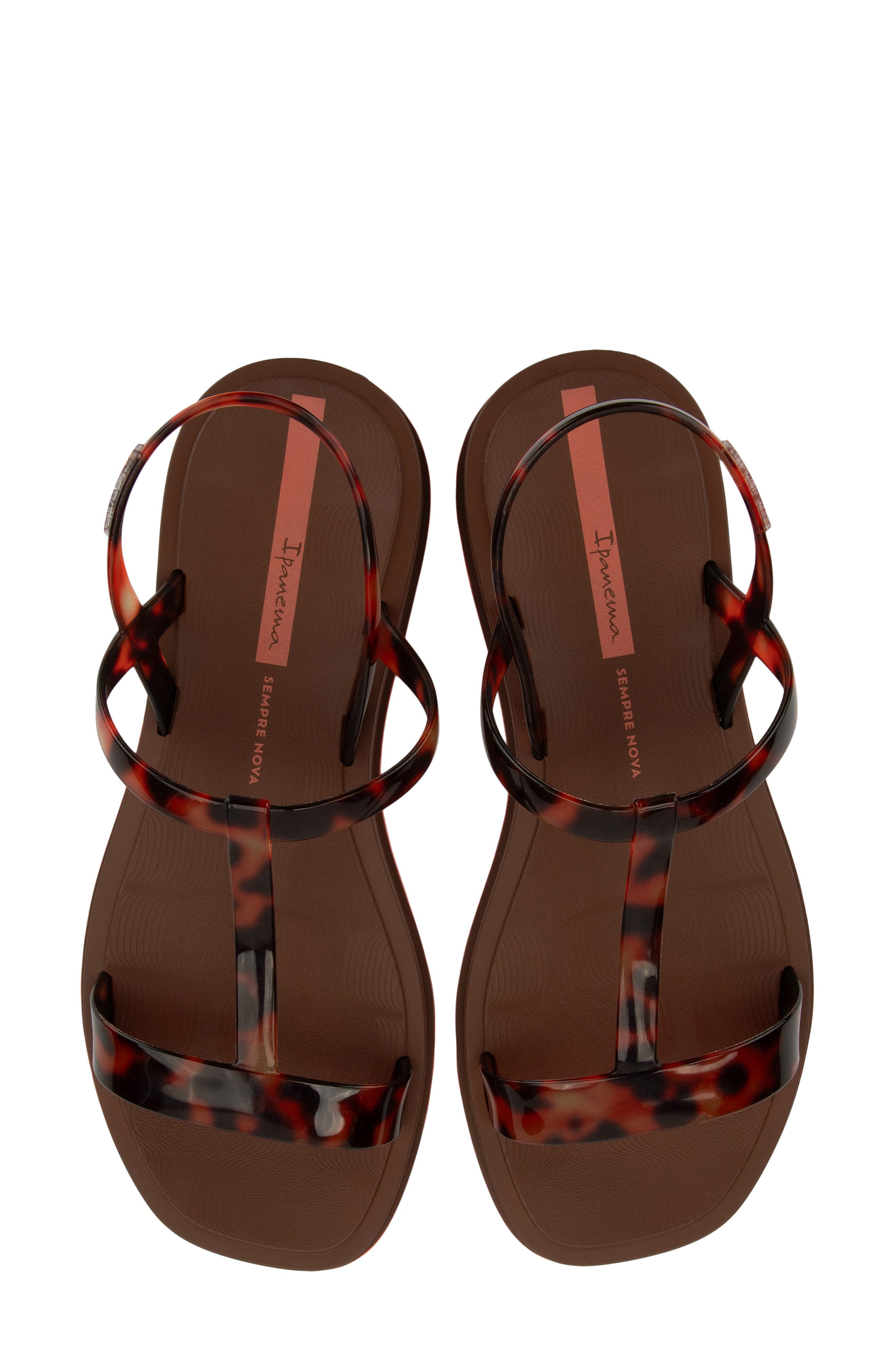 Ipanema Glow Water Resistant T-Strap Sandal, Alternate, color, Brown/ Turtle/ Orange