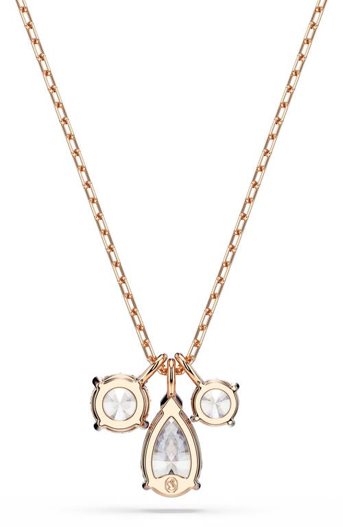 Swarovski Mesmera Rose Gold-tone Plated Pendant Necklace In Gold