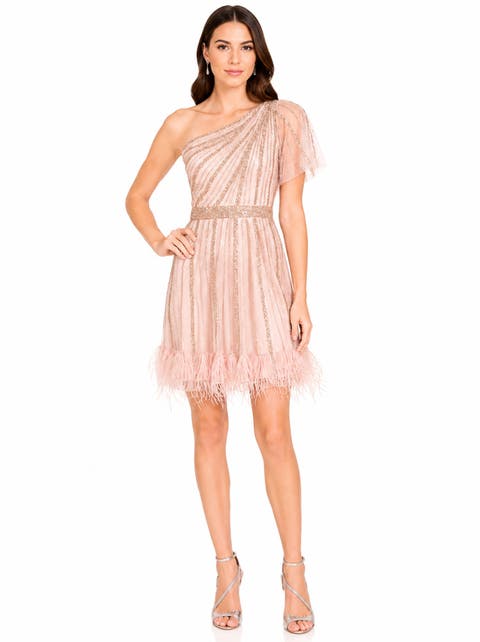 Beaded Faux-Wrap V-Neck Bridal Gown