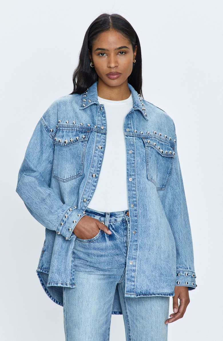 Pistola Mandy Oversize Shacket, Alternate, color, Satellite