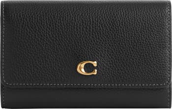 即納☆【COACH】Essential Polished Pebbleショルダーウォレット COACH Essential Polished Pebble Leather Wallet | Nordstrom