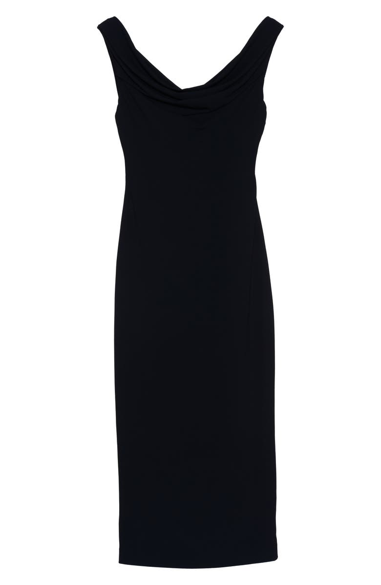 Versace Cowl Neck Sleeveless Midi Dress, Alternate, color, 