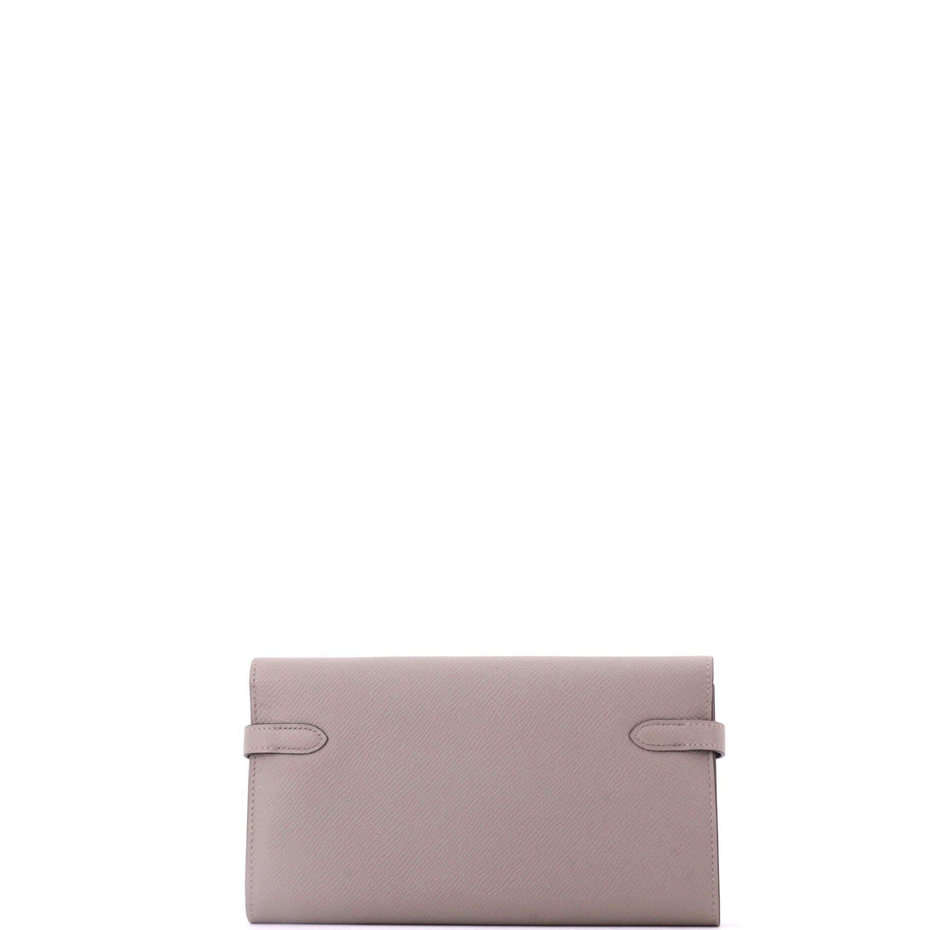 Kelly Wallet Verso Epsom Long, Alternate, color, Grey