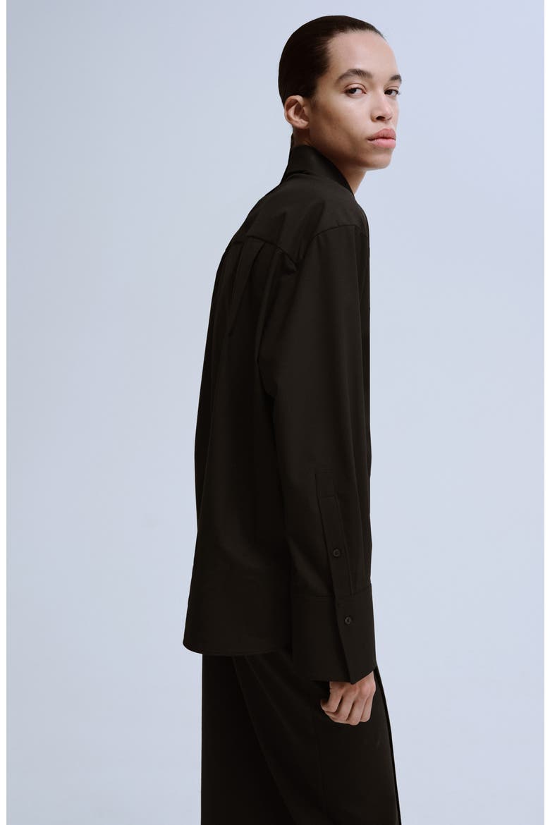 Straight Pocket Button-Up Shirt, Alternate, color, CHOCOLATE