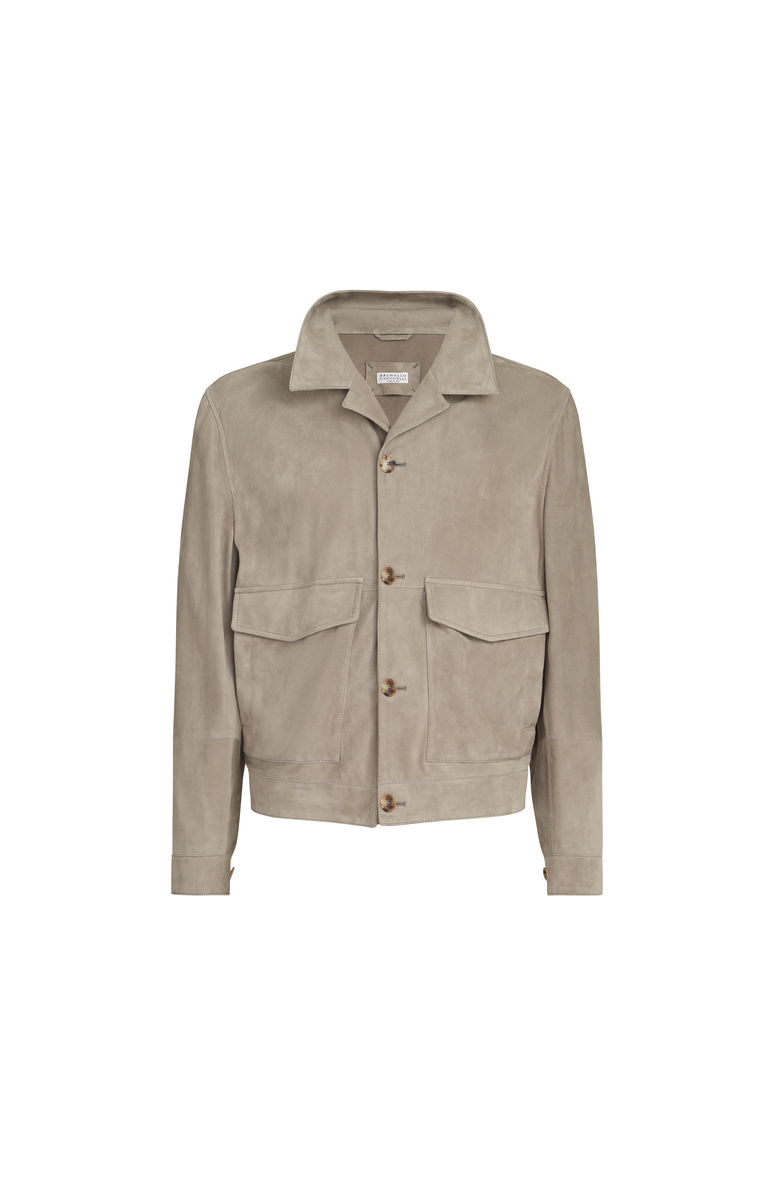 Brunello Cucinelli Suede jacket, Main, color, Khaki