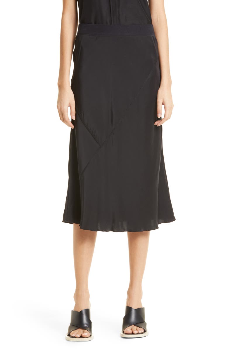 ATM Anthony Thomas Melillo Bias Cut Silk Midi Skirt, Main, color, 