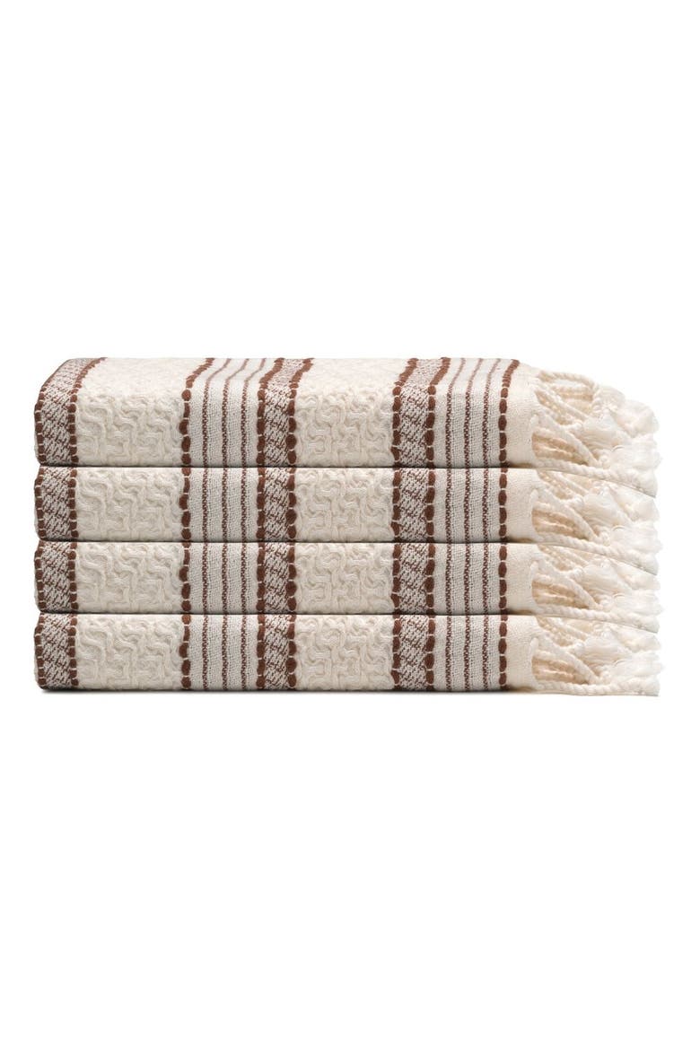 Sylvie Turkish Cotton Hand & Kitchen Towel Bundle, Main, color, Taupe Brown