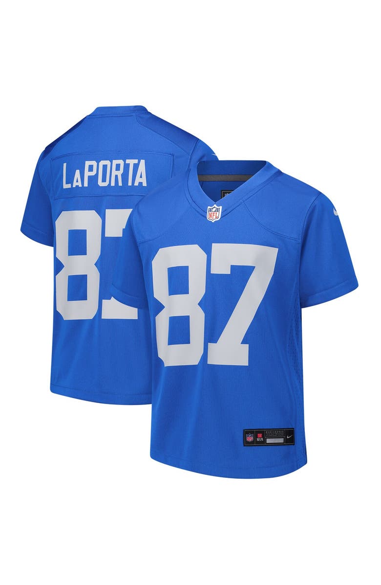 Nike Youth Nike Sam LaPorta Blue Detroit Lions Alternate Game Jersey, Alternate, color, Blue