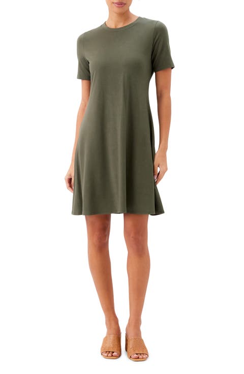 A-Line Jersey Minidress