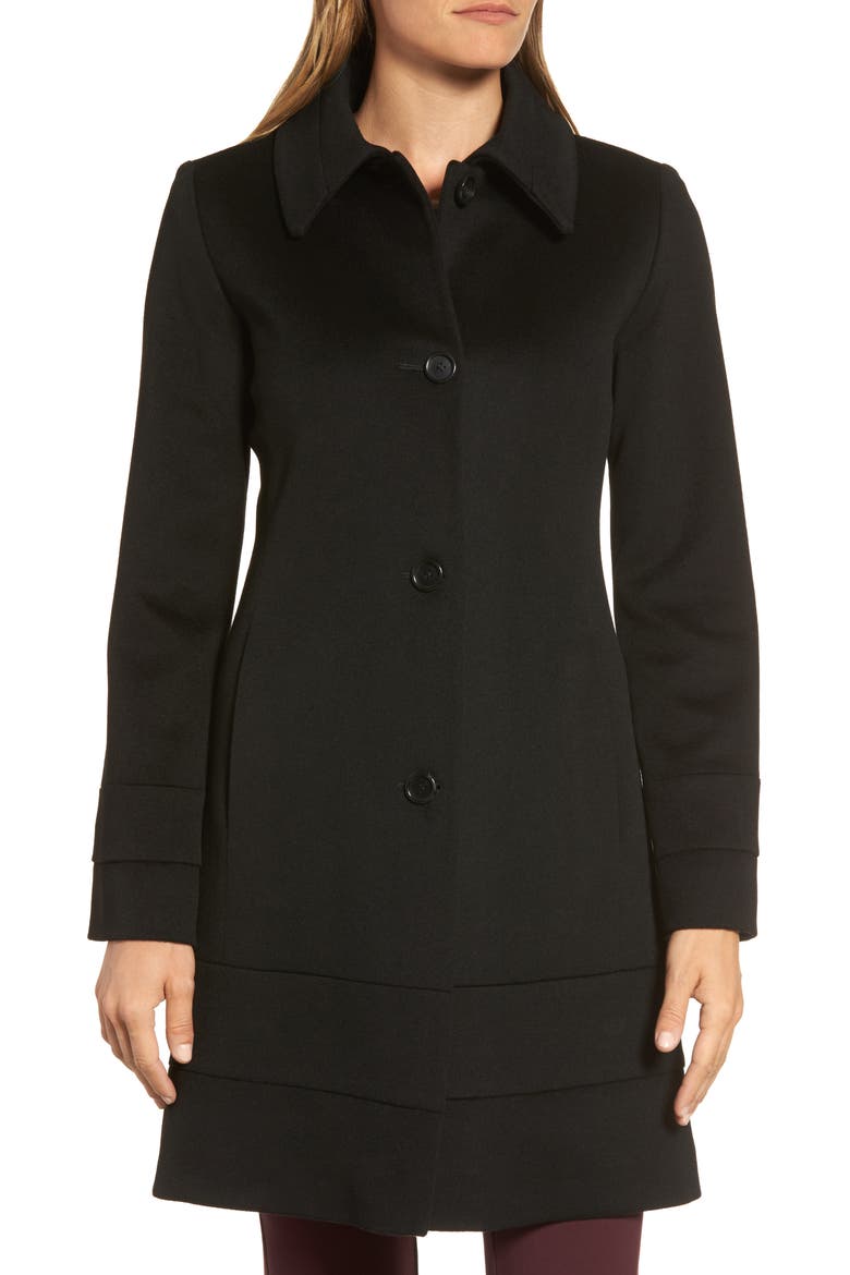 Wool Coat, Alternate, color, BLACK