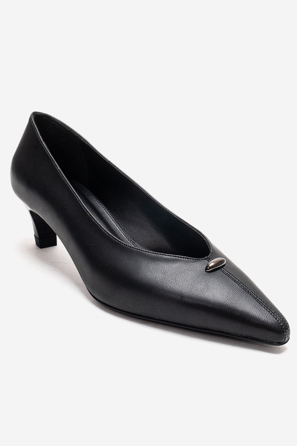 Prologue Shoes Versay Pointed Toe Kitten Heel Pump, Alternate, color, Black