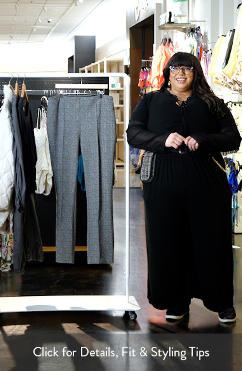 Elysse Stretch Ponte Jacquard Wide Leg Pants, sales video thumbnail