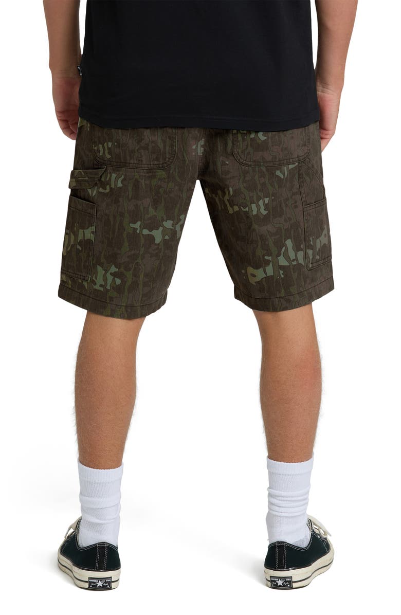 Billabong Bad Dog Camo Elastic Waist Carpenter Shorts, Alternate, color, 