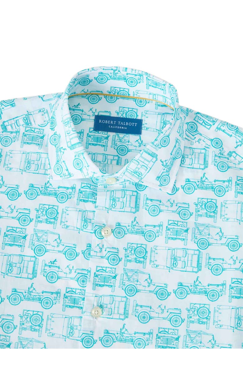 Robert Talbott Reynolds Printed SUV Shirt, Alternate, color, White And Green