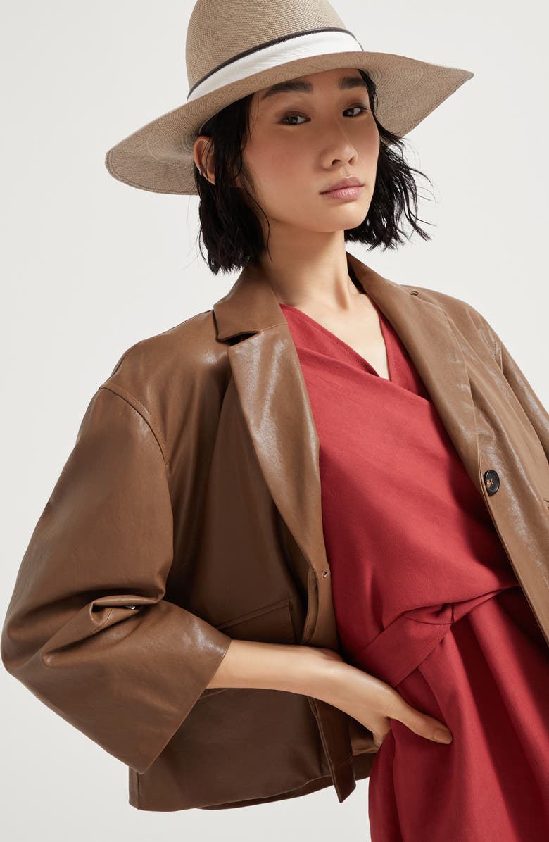 Brunello Cucinelli Wrap-effect dress, Alternate, color, 