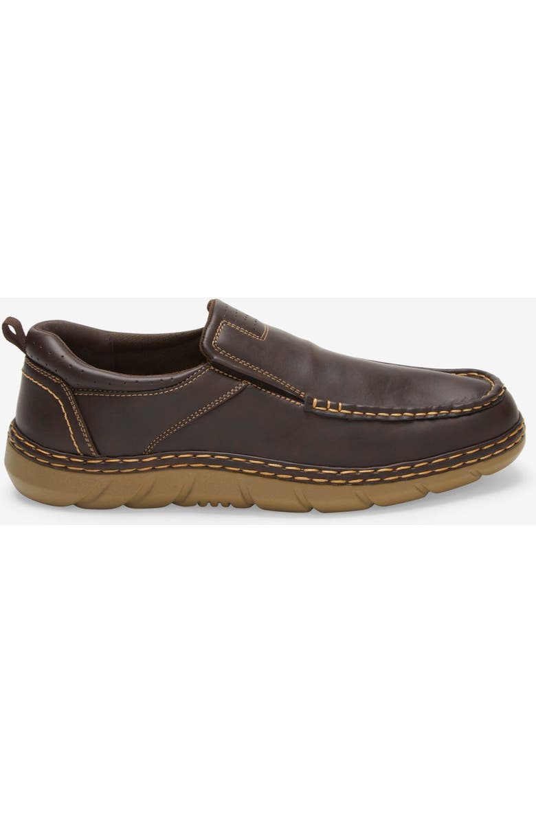 KingSize Casual Leather Slip On, Alternate, color, Brown