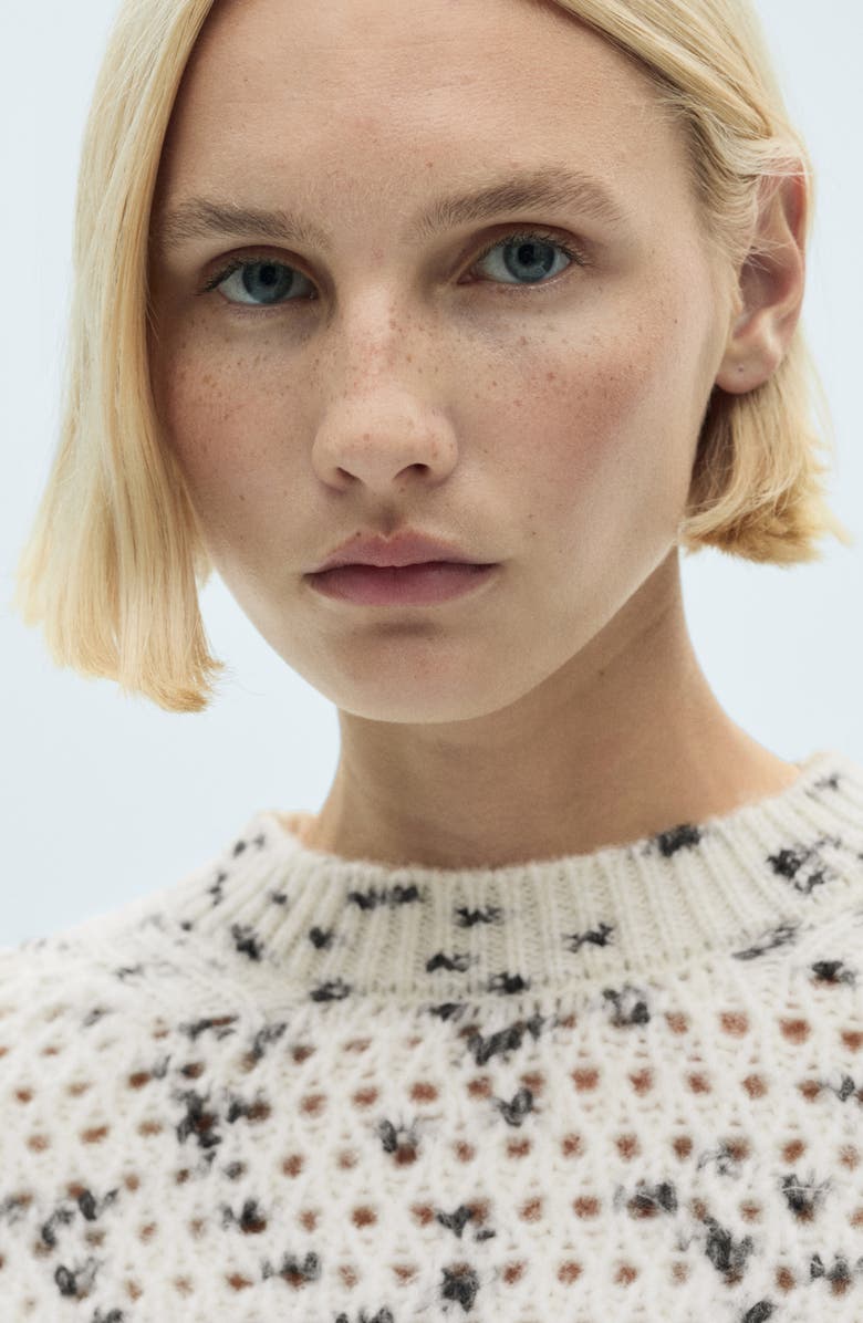 MANGO Marbled Open Stitch Sweater, Alternate, color,