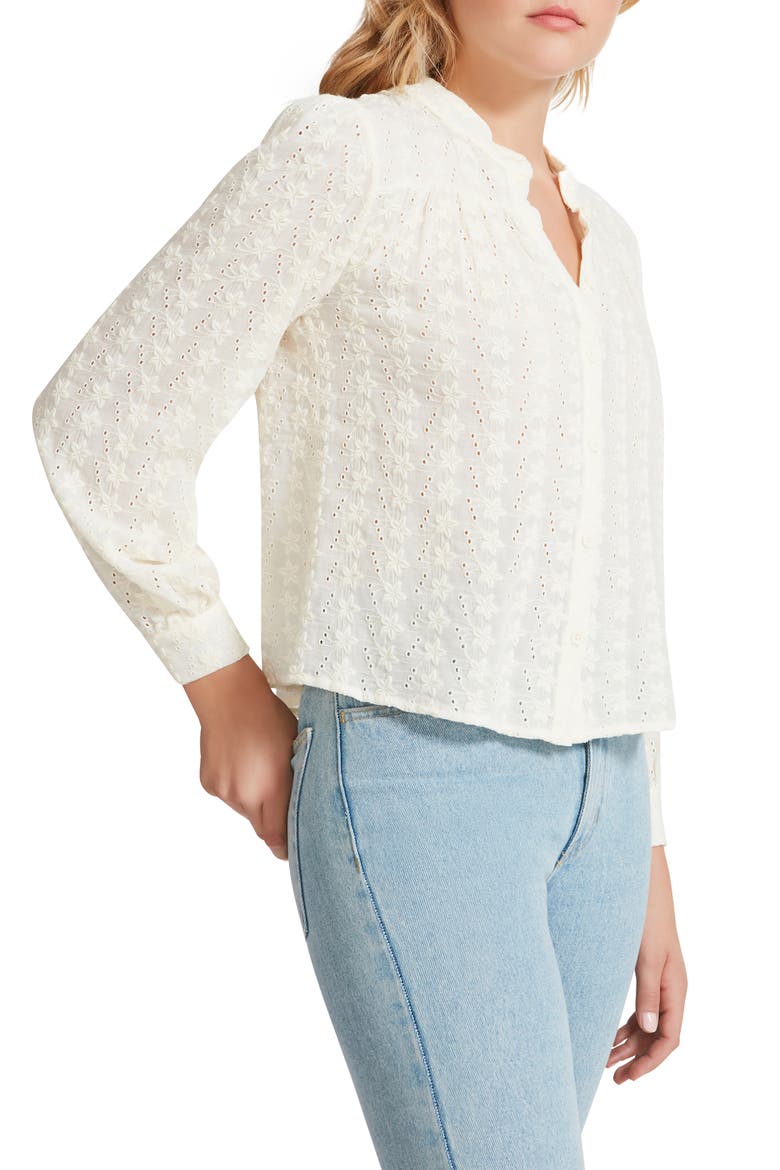 In the Details Embroidered Voile Top, Alternate, color, IVORY