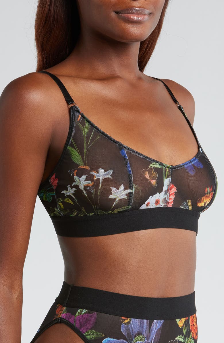 KILO BRAVA Scoop Neck Mesh Bralette, Alternate, color, 