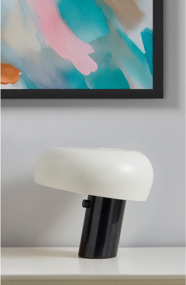 Brightech Kingpin 10" Modern LED Table Lamp With Marble Base & Dimmer, Alternate, color, Classic Black