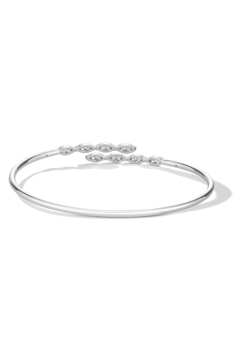 HEARTS ON FIRE Aerial Marquise Diamond Bangle, Alternate, color, White Gold