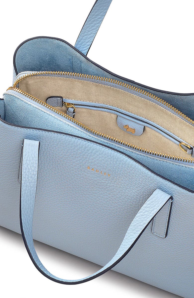 Radley Medium Duke's Place Leather Crossbody Satchel, Alternate, color, Smoke Blue