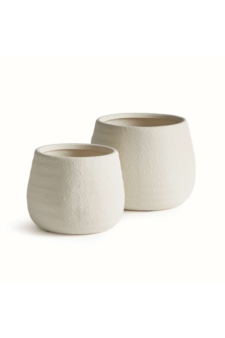 Selma Pots Set Of 2, Main, color, White