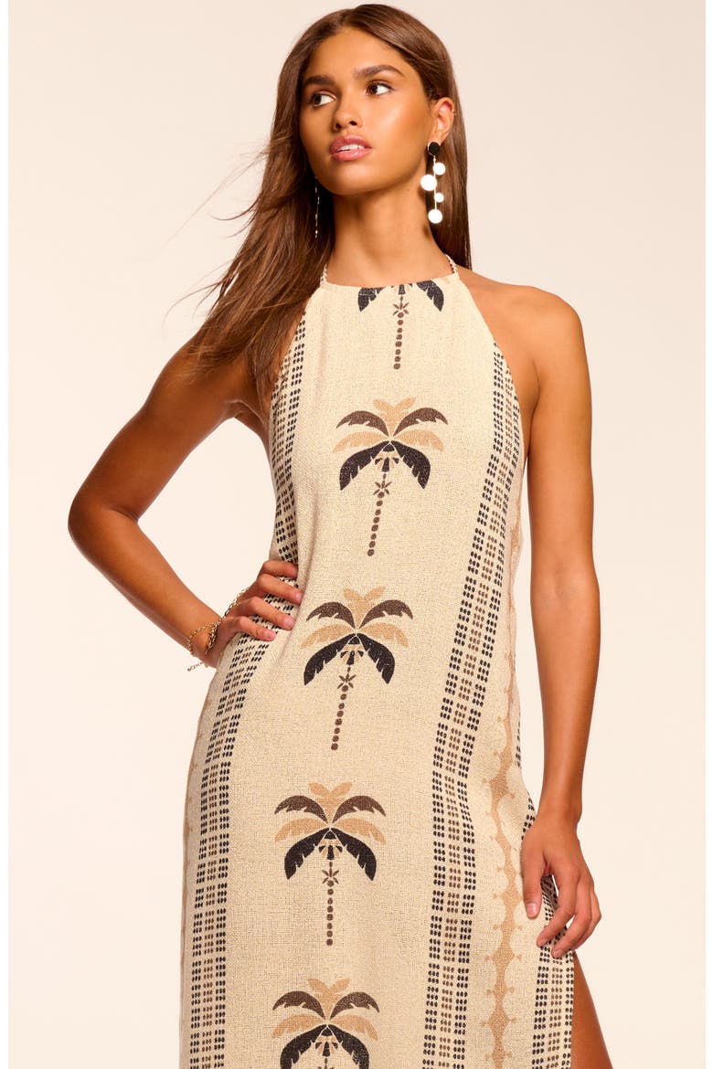 Gardenia Print Cover-Up Maxi Dress, Alternate, color, PALM PRINT