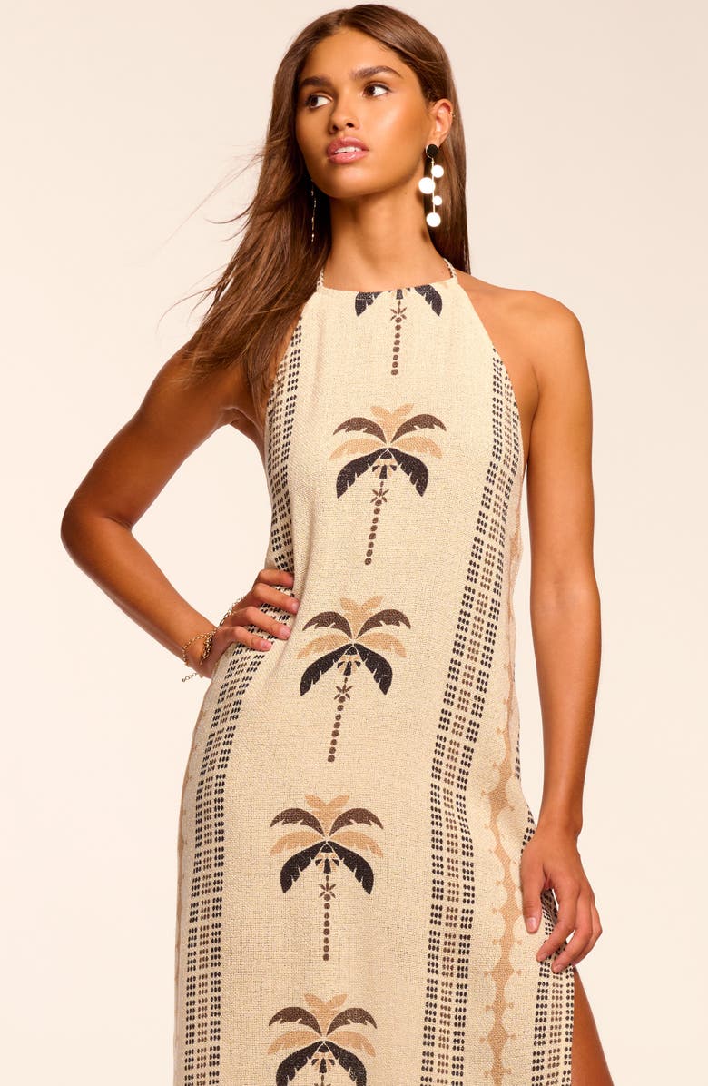 Ramy Brook Gardenia Print Cover-Up Maxi Dress, Alternate, color, Palm Print