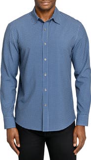 W.R.K Slim Fit Faded Check Performance Button-Up Shirt