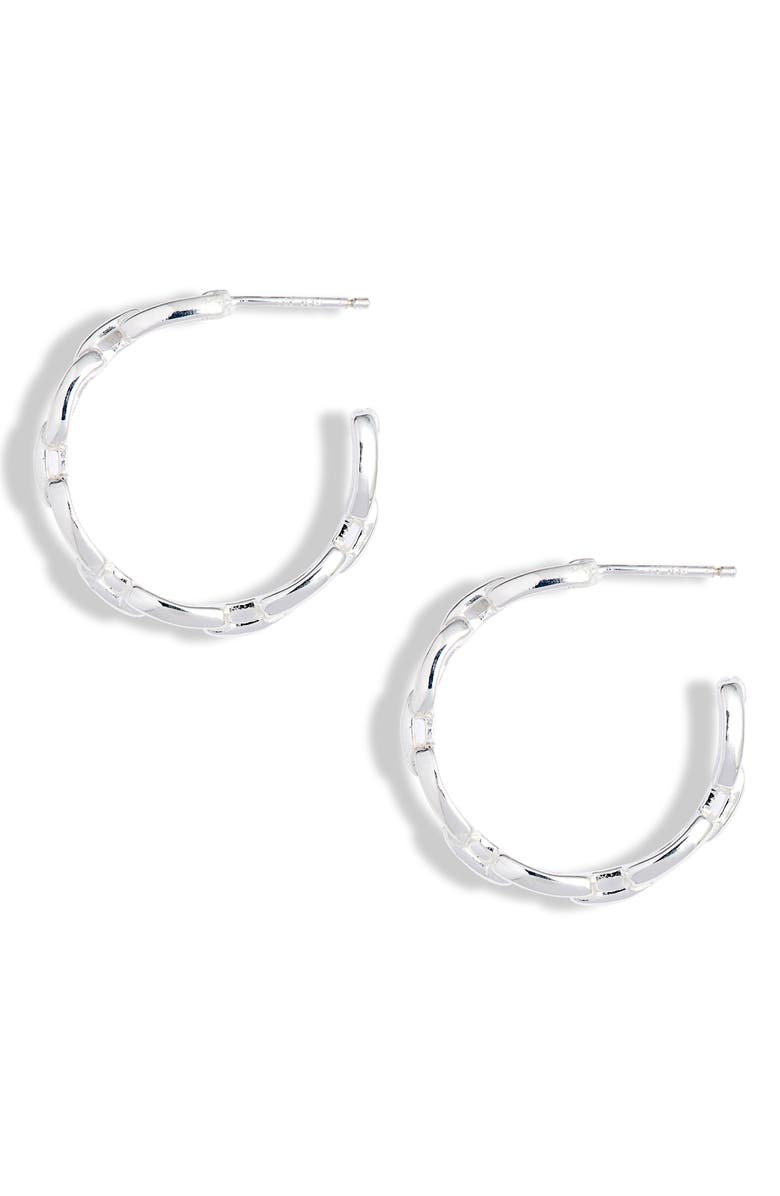 Jennifer Zeuner Carmine Small Hoop Earrings, Main, color, 