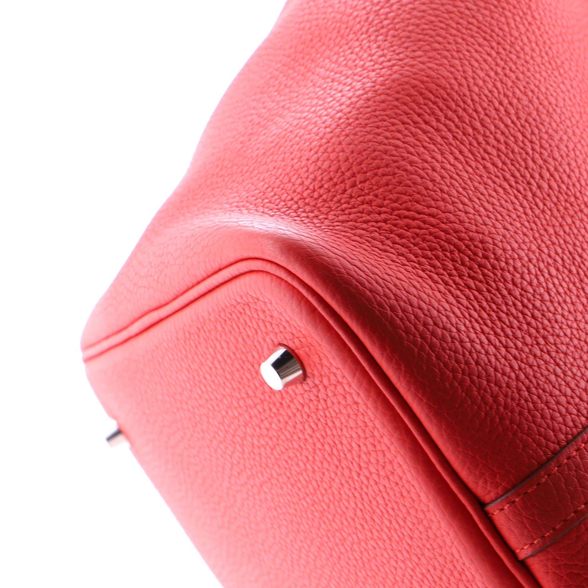 Pre-Owned Hermes Picotin Lock Bag Clemence MM, Alternate, color, Rouge Tomate