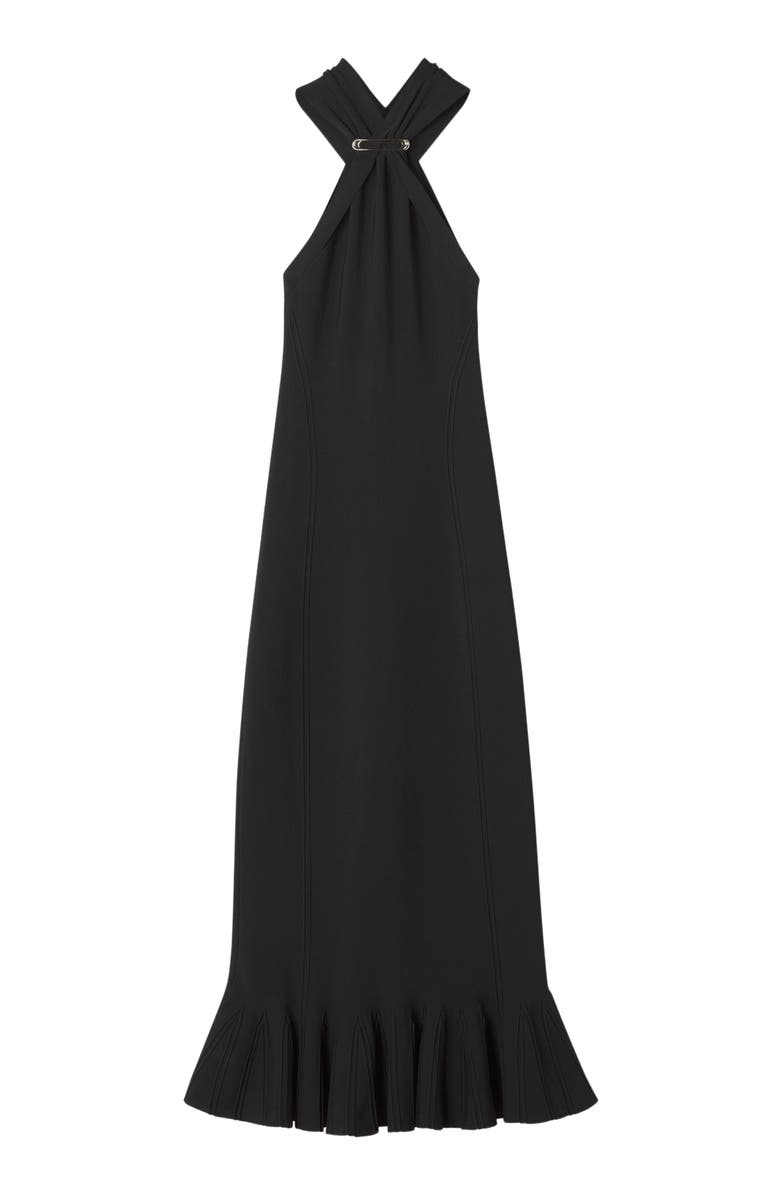 Lanvin Long Viscose Dress, Alternate, color, Black