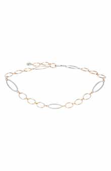 Steve Madden Oval & Circle Chain Belt
