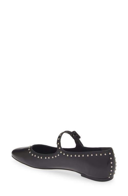 Kaanas Adelle Studded Mary Jane Flat In Black