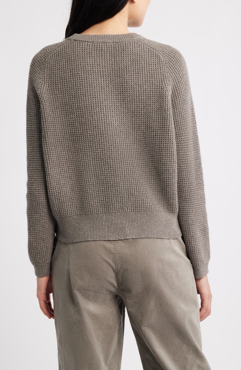 Eileen Fisher Organic Cotton & Cashmere Crewneck Sweater, Alternate, color, Reed