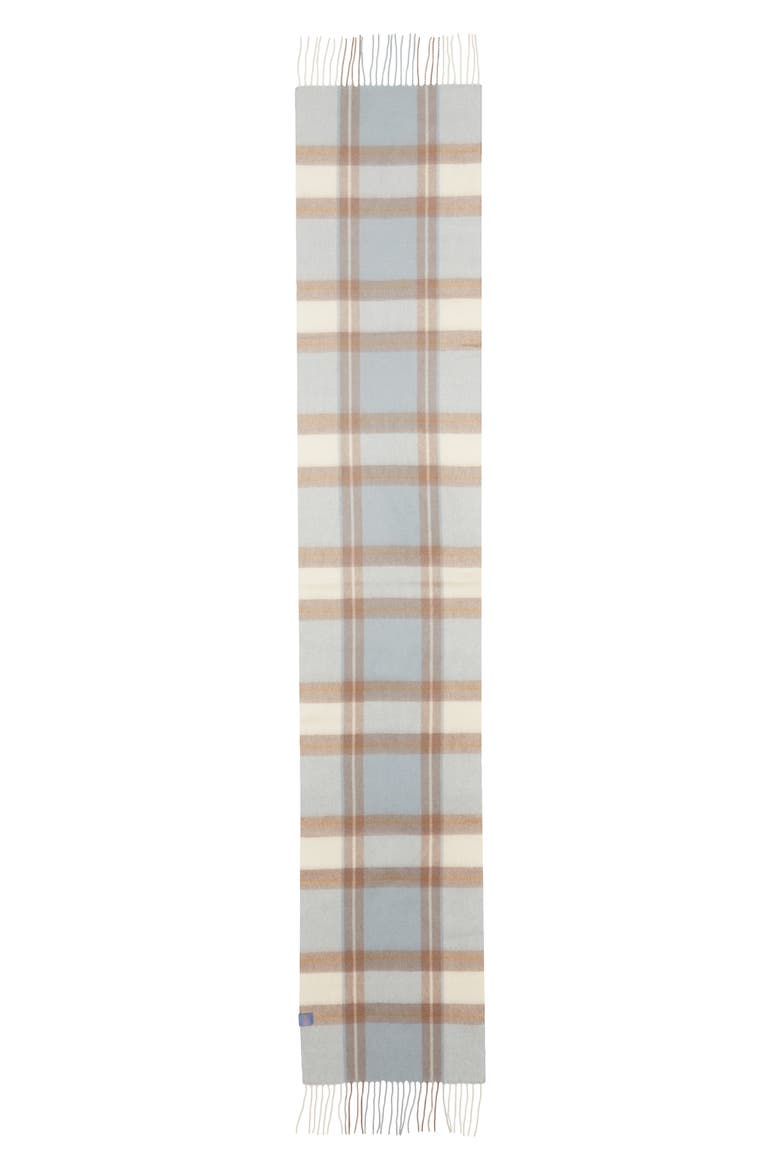 Plaid Cashmere Scarf, Alternate, color, BLUE