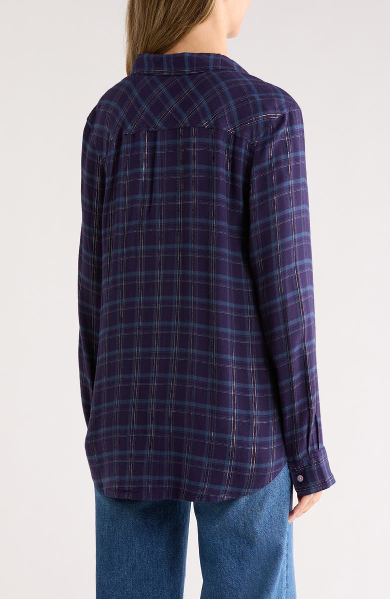 Tommy Bahama Golden Sands Long Sleeve Flannel Shirt, Alternate, color, Coastline